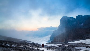 Man standing in the mountains