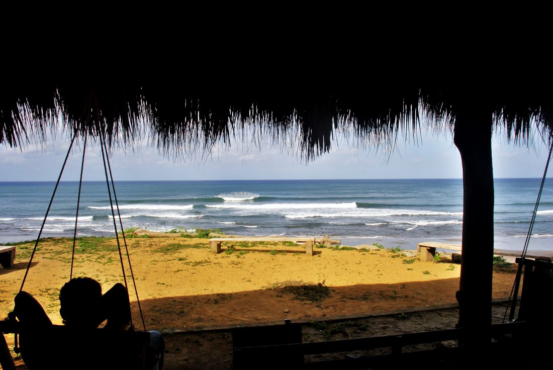 Looking out at the main break at Playa Popoyo in Nicaragua. 